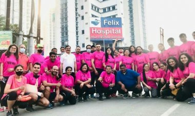 फेलिक्स अस्पताल ने अन्तरराष्ट्रीय महिला दिवस पर आयोजित की महिलाओं के लिए हेल्थ वॉक