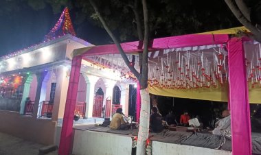 हनुमान मंदिर पर मुर्ति स्थापना व बिरहा मुकाबला