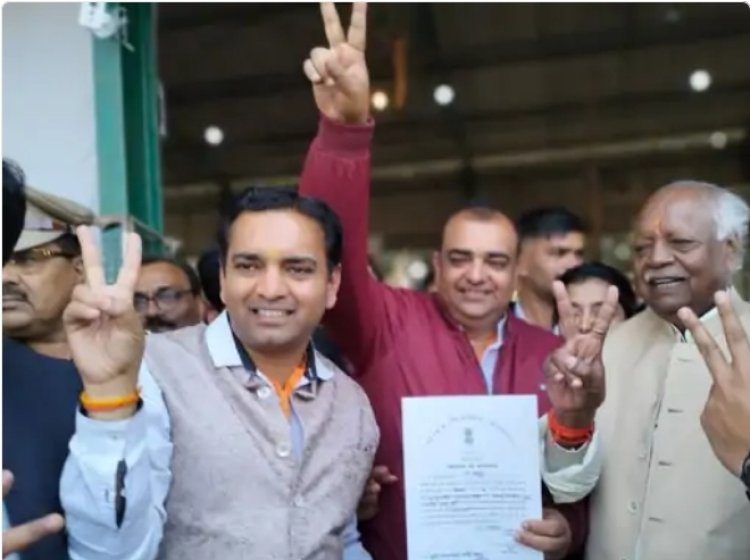 आजम के गढ मे आकाश सक्सेना ने खिलाया कमल