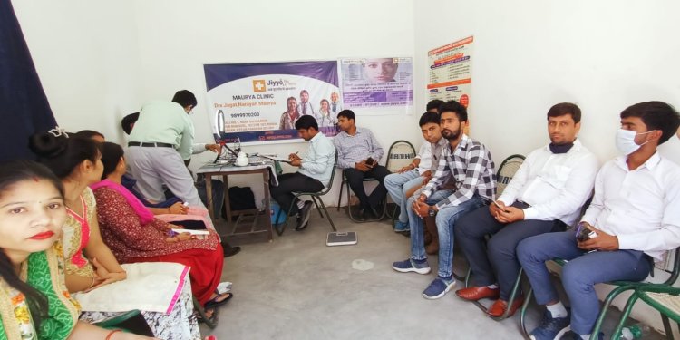 सोसाइटी फॉर एनिमल हेल्थ एग्रीकल्चर साइंस एंड ह्यूमैनिटी ने लगाया निशुल्क स्वास्थ्य शिविर