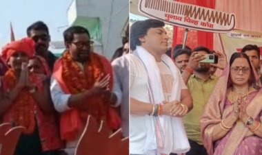 जंगीपुर में सांसद दिनेश लाल यादव और भोजपूरी स्टार मोहन राठौर हुए आमने सामने