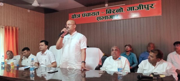 क्षेत्र पंचायत और ग्राम प्रधानों की मासिक बैठक में बिरनो प्रमुख की नेक पहल