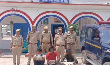 चोरी की योजना बना रहे तीन चोर अवैध तमंचा और औजार के साथ गिरफ्तार 
