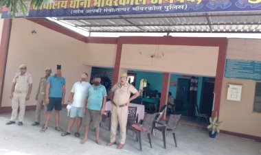 एक ट्रेलर में 14 गौ वंश के साथ तीन तस्कर गिरफ्तार 