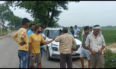 तेज रफ्तार कार ने मोटर साइकिल सवार को मारी टक्कर, युवक घायल 