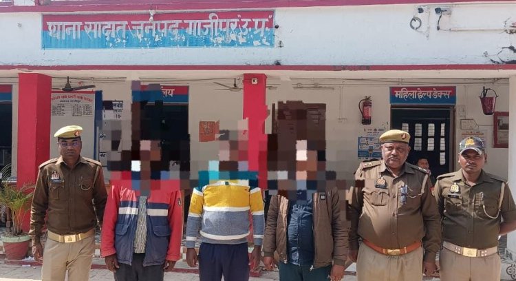 तीन वांछित अपराधियों को पुलिस ने भेजा जेल