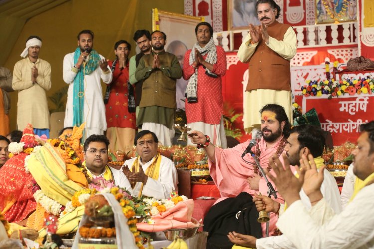 रूद्राभिषेक के साथ श्री शिव महापुराण कथा हुआ समापन