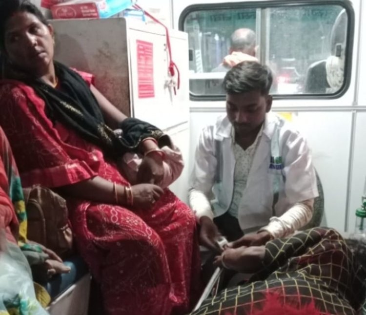 उल्टी दस्त फिर महिला की बिगड़ी हालत,108 एम्बुलेंस ने बचाई जान