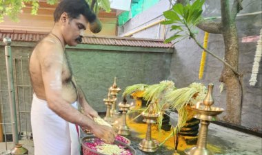 श्री अय्यप्पा मंदिर में हुआ कन्नी अयिल्या पूजा का भव्य आयोजन