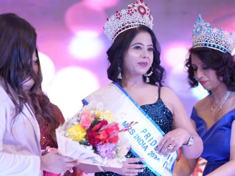 Seema Nathani was crowned Mrs India 2024 G2 at the Pride of India Grand Finale