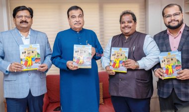 Super Safety Man Comic Book inaugurated by Nitin Gadkari for Road Safety Month