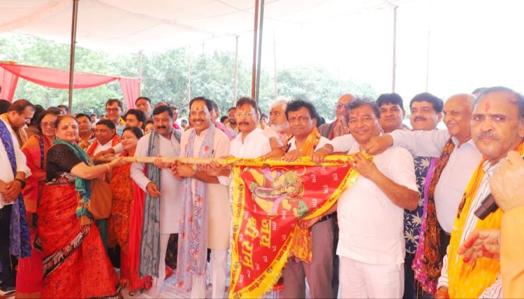 श्रीराम लखन धार्मिक लीला कमेटी ने रामलीला के लिए किया भूमि पूजन 