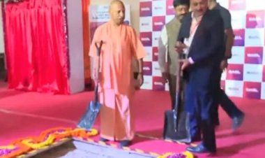 सीएम योगी ने जेवर में रखी एसएईएल लिमिटेड की इंटीग्रेटेड सोलर मैन्युफैक्चरिंग फैसिलिटी की आधारशिला