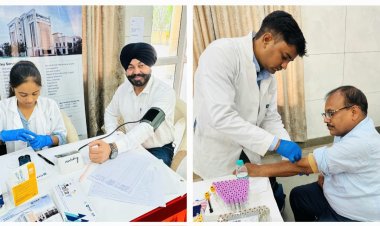 नोएडा पंजाबी समाज एवं आरडब्ल्यूए-55 के संयुक्त तत्वावधान में लगा निःशुल्क स्वास्थ्य जांच शिविर