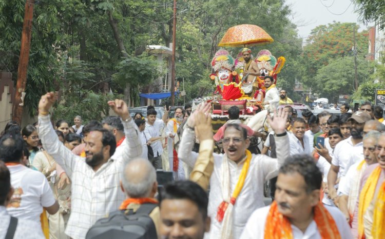 स्वर्णक्षेत्र सेक्टर-61 में निकाली गई महाप्रभु जगन्नाथ की रथयात्रा